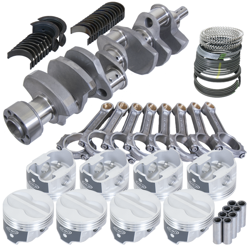 Eagle Chevy LT1 350 1Pc 3.750in Crank 5.700in I-Beam Rods -10cc 4.040in Pistons Rotating Assembly - 62013L040