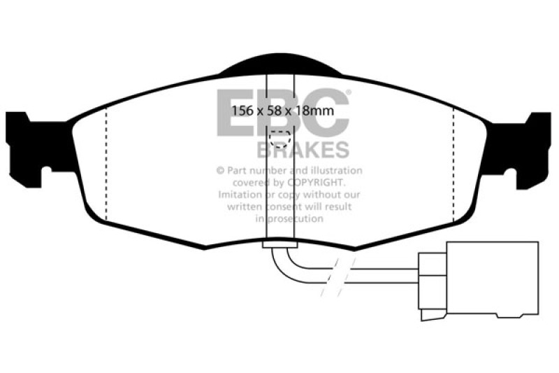 EBC 95-00 Ford Contour 2.0 Yellowstuff Front Brake Pads - DP4955R