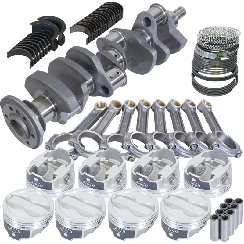 Eagle Chevy LT1 350 1Pc 3.750in Crank 6.000in I-Beam Rods -18cc 4.040in Pistons Rotating Assembly - 62303L040