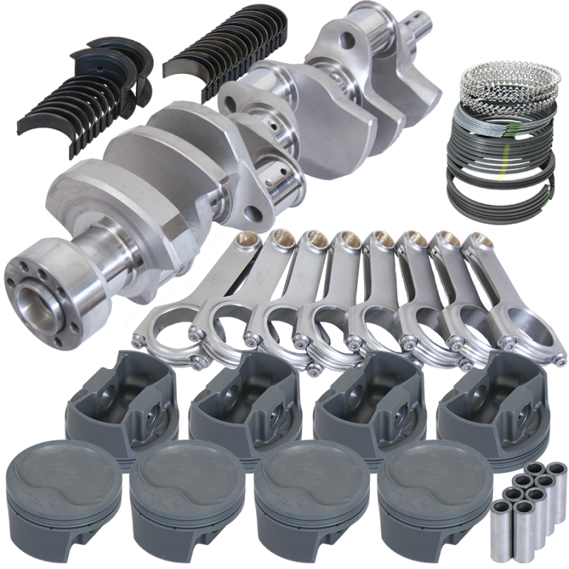 Eagle Chevy 350 1Pc 3.750in Crank 5.700in H-Beam -16cc Inv Dome 4.030in Pistons Balanced Assembly - B12107030