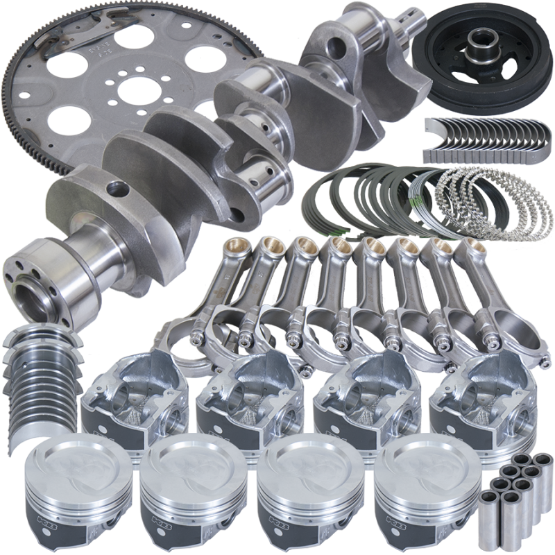 Eagle Chevy 350 1Pc 3.750in Crank 5.700in I-Beam Rod 4.040in Pistons 153 Tooth FP Balanced Assembly - B13004L04053