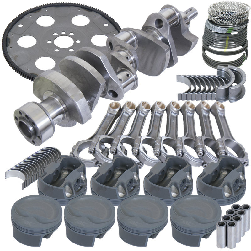 Eagle Chevy 350 1Pc 3.750in Crank 6.000in I-Beam Rod 4.030in Pistons 153 Tooth FP Balanced Assembly - B13052L03053