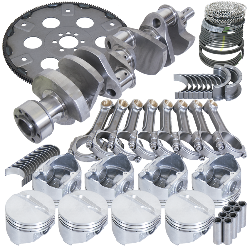 Eagle Chevy 350 1Pc 3.750in Crank 5.700in I-Beam Rods 4.060in Pistons 168 Tooth FP Balanced Assembly - B13055L06068