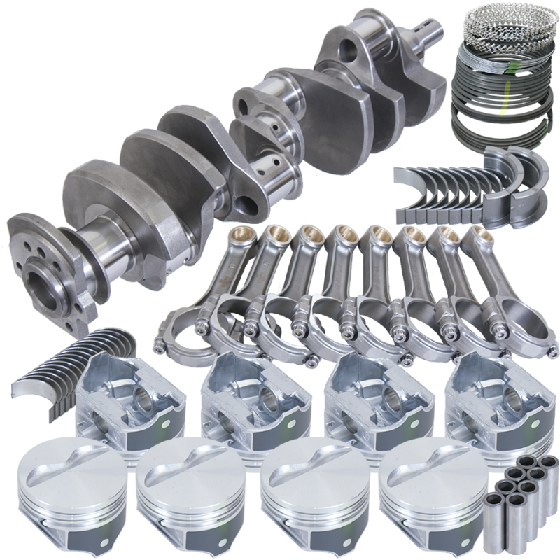 Eagle Chevy 350 1Pc 3.750in Crank 5.700in I-Beam Rod 4.030in Pistons Eagle 168 Tooth FP Bal Assembly - B15454L03068