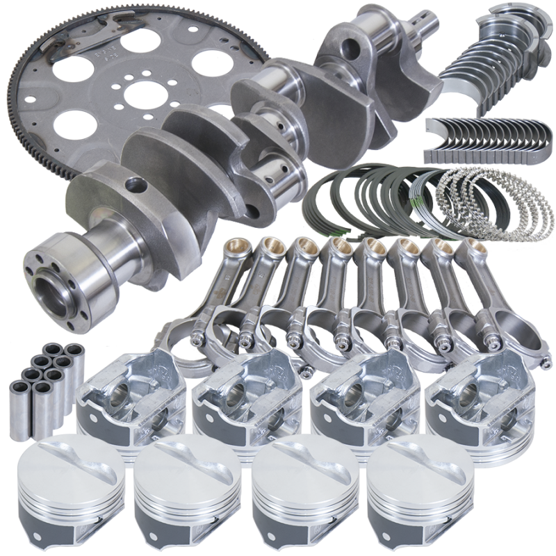 Eagle Chevy 350 1Pc 3.750in Crank 5.700in I-Beam Rods 4.060in Pistons 153 Tooth FP Balanced Assembly - B15505L06053
