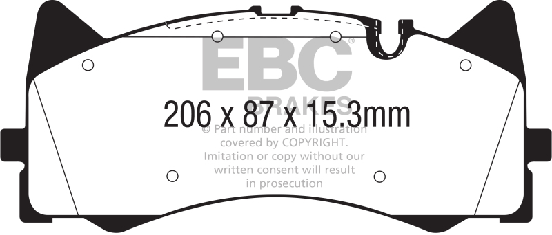 EBC 2015+ Mercedes-Benz C63 Amg (W205) 4.0L Twin Turbo Bluestuff Front Brake Pads - DP52298NDX