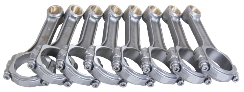 Eagle Chevrolet SB 5.700in 5.700in 5140 Steel 3/8in ARP8740 Bolts I-Beam Connecting Rods - Set of 8 - SIR5700CM