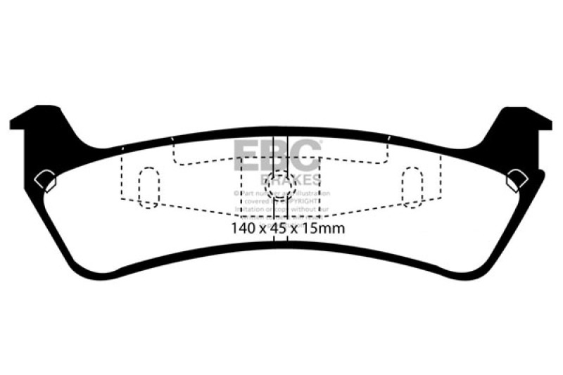 EBC 95-01 Ford Explorer 4.0 2WD Greenstuff Rear Brake Pads - DP61201