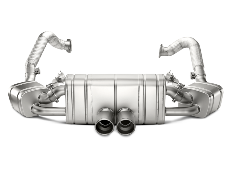 Akrapovic 16-16 Porsche Boxster Spyder / Cayman GT4 (981) Slip-On Line (Titanium) w/ Titanium Tips - S-PO981SO2-HT
