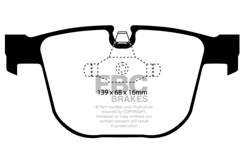 EBC 10-14 BMW X5 4.4 Twin Turbo (50) Greenstuff Rear Brake Pads - DP61451