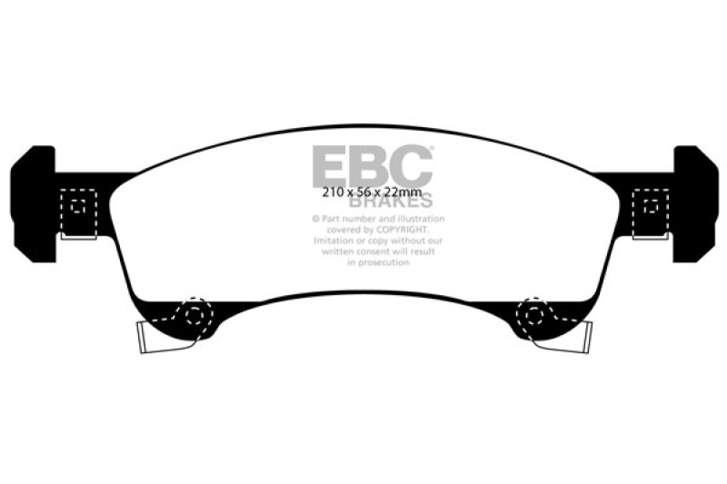 EBC 02-06 Ford Expedition 4.6 2WD Greenstuff Front Brake Pads - DP61651