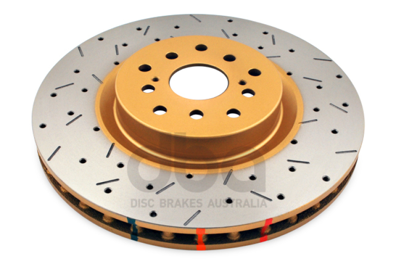 DBA 04-12 Subaru STi/2017 BRZ w/Perf. Pkg. 10 Stud Hole Front Drilled & Slotted 4000 Series Rotor - DBA4654XS-10
