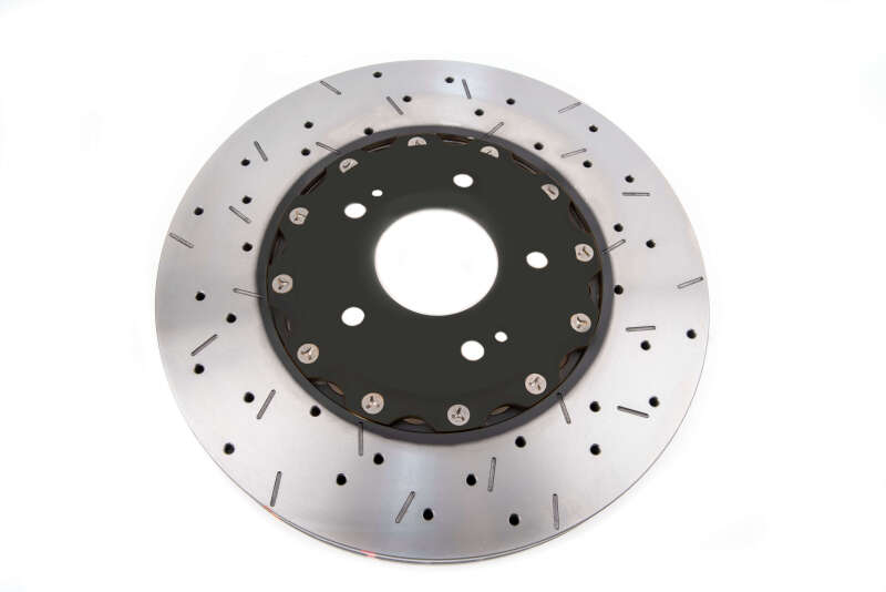 DBA 00-05 Mitsubishi Evo 5/6/7/8 / 06-08 Evo 9 Black Front Drilled & Slotted 5000 Series - DBA52218BLKXS