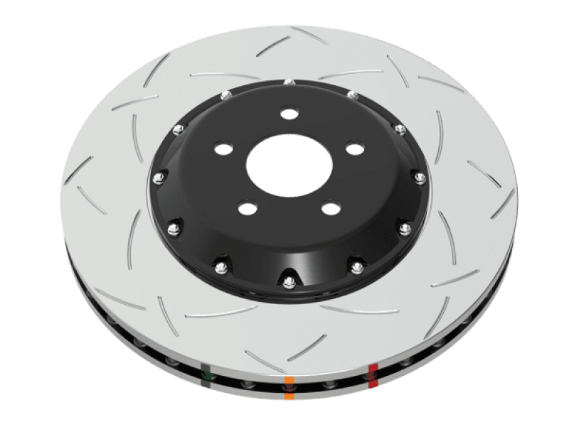 DBA 12-15 Lotus Exige Front 5000 2-Piece Drilled & Slotted Rotor w/Black Hat - DBA52358BLKXS