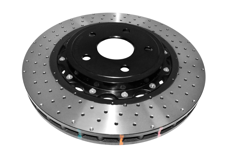 DBA 06-10 Jeep Grand Cherokee SRT8 Front 5000 Series Cross Drilled Rotor w/Black Hat - DBA52532BLKXD