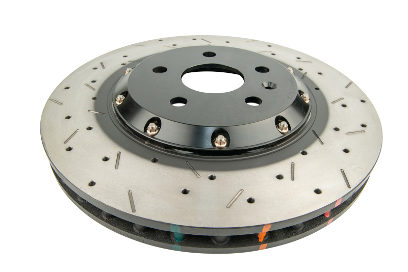 DBA 2010+ Camaro V8 SS Front Drilled & Slotted 5000 Series 2 Piece Rotor Assembled w/ Black Hat - DBA52604BLKXS
