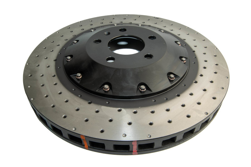 DBA 07-11 Audi S6 Front 5000 Series Cross Drilled Rotor w/Black Hat - DBA52778BLKXD