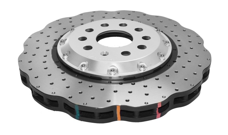 DBA 15-20 Volkswagen Golf R 3.6L Front 5000 Series Cross Drilled Rotor w/Silver Hat - DBA52830WSLVXD