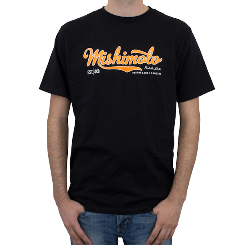 Mishimoto Mens Athletic Script Black T-Shirt - XXX Large - MMAPL-SCRIPT-BK3XL
