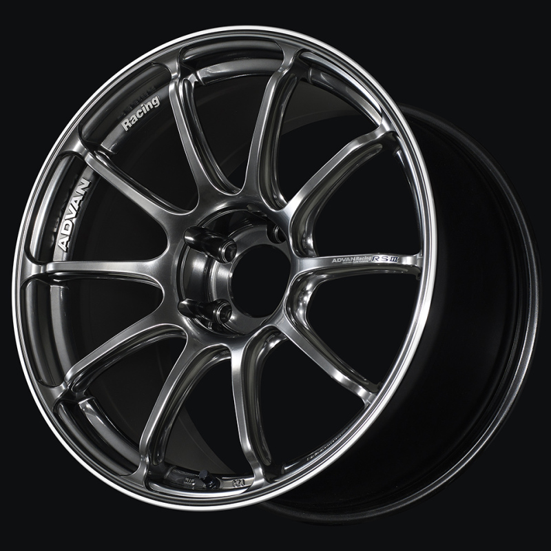 Advan RSIII 19X8.5 +35 5-120 Racing Hyper Black & Ring Wheel - YA39H35WHBR