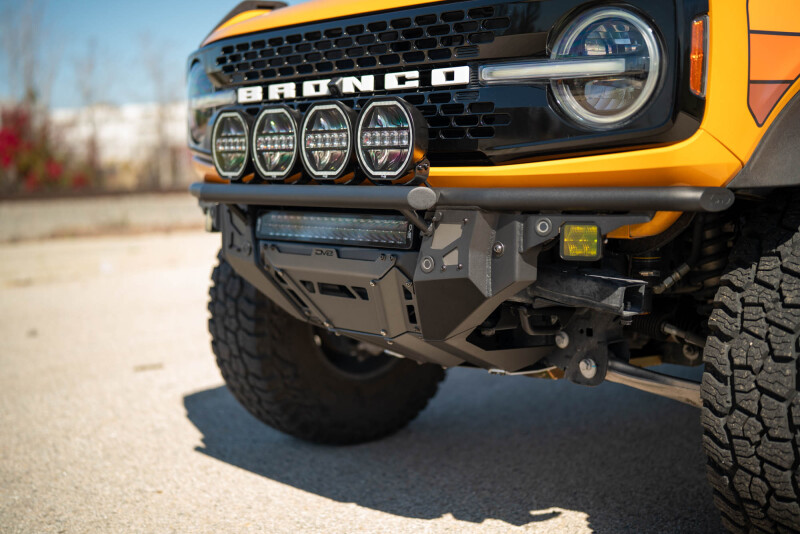 DV8 Offroad 21-25 Ford Bronco Tube Serries Front Bumper - Black Powdercoat - FBBR-08