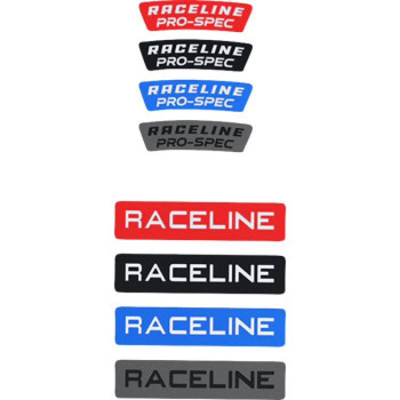 Raceline 13 Decal Pack Includes: 2 Lip Decals; 1 Cap Decal - Blue, Red, Black, Gunmetal - D-A13-PACK