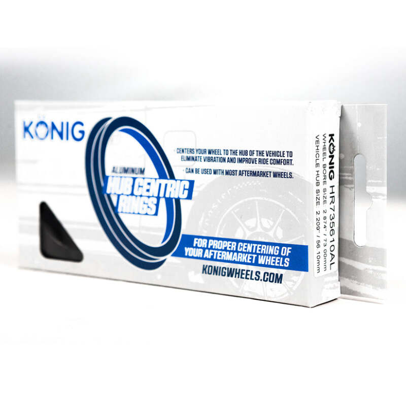 Konig Aluminum Hub Ring Set (4pcs) - 73.1mm O.D. / 56.1mm I.D. - HR735610AL