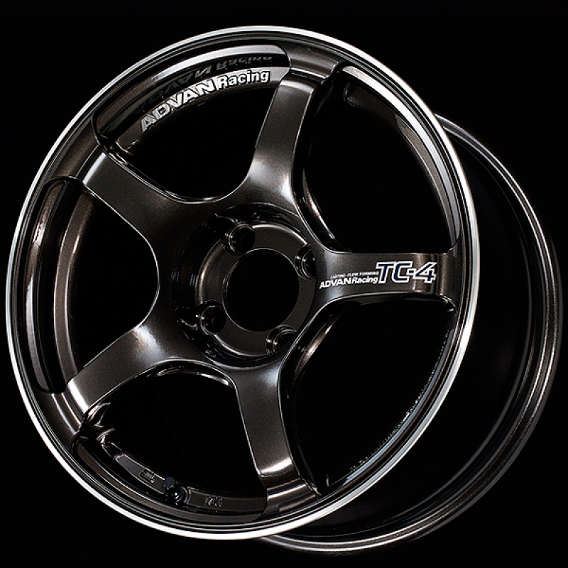 Advan TC4 16x8.0 +38 4-100 Racing Black Gunmetallic & Ring Wheel - YAD6G38ABGR