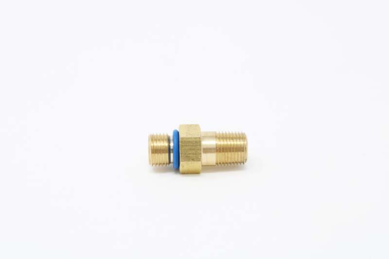 Aeromotive 14-25 Chevy V8 Fuel Rail Pressure Sensor Adapter M10x1.0 Male to 1/8-MNPT Male - Brass - 65610