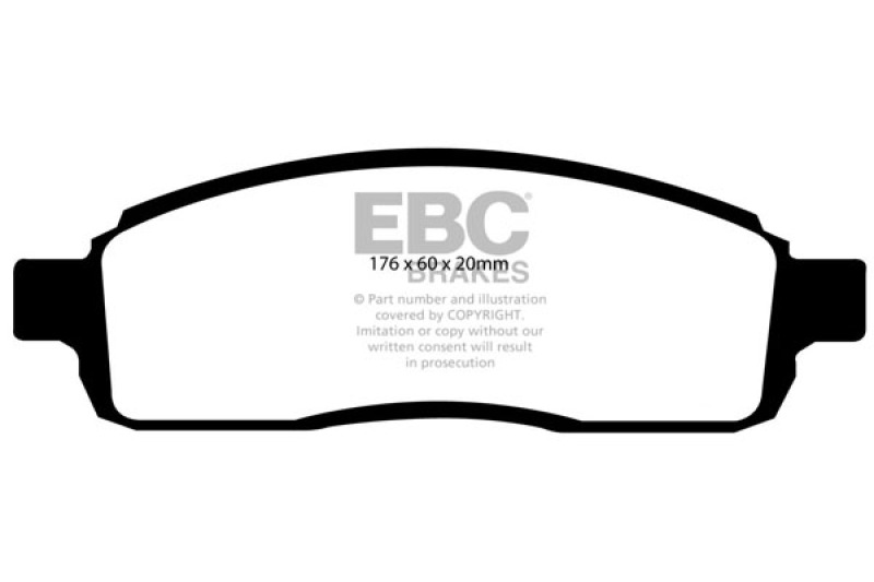 EBC 04 Ford F150 4.2 (2WD) 6 Lug Extra Duty Front Brake Pads - ED91696/2