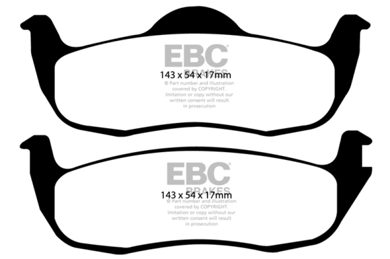 EBC 05-10 Jeep Commander 3.7 Extra Duty Rear Brake Pads - ED91745