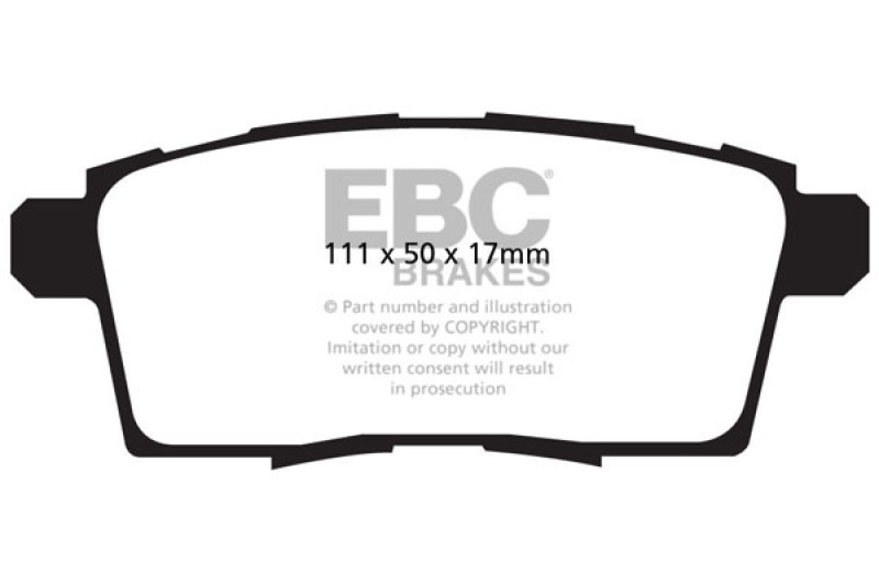 EBC 06-08 Ford Edge 3.5 2WD Extra Duty Rear Brake Pads - ED91795