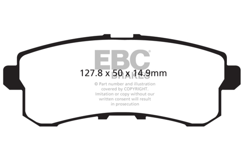EBC 11-13 Infiniti QX56 5.6 Extra Duty Rear Brake Pads - ED91876