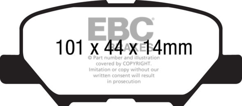EBC 13+ Mitsubishi Outlander 2.4 FWD Extra Duty Rear Brake Pads - ED92171