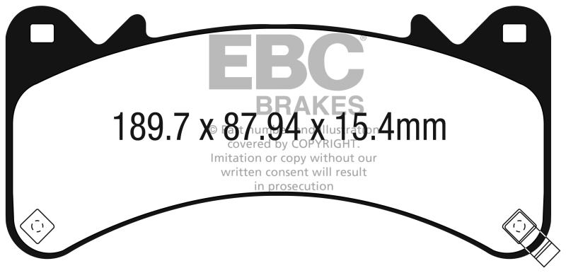 EBC 2015+ Chevrolet Tahoe 2WD (6 Piston Brembo) Orangestuff Front Brake Pads - ED93067