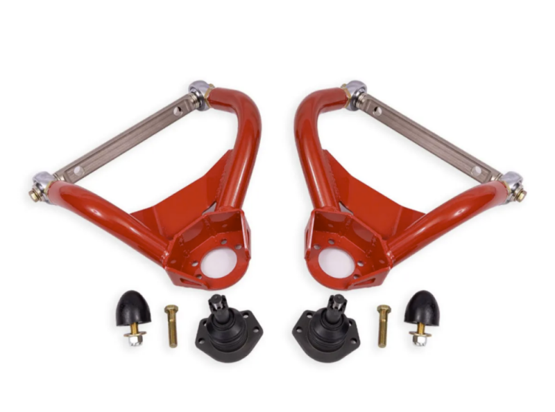 BMR 64-72 GM A-Body Adjustable Upper A-Arms Standard Ball Joint - Red - AAU403R