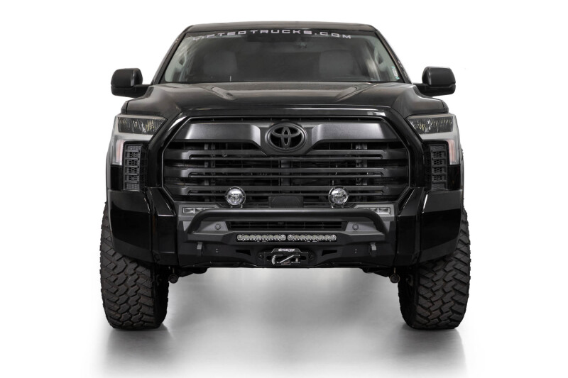 Addictive Desert Designs 2022+ Toyota Tundra Stealth Center Mount Front Bumper w/ Top Hoop - F760353120103