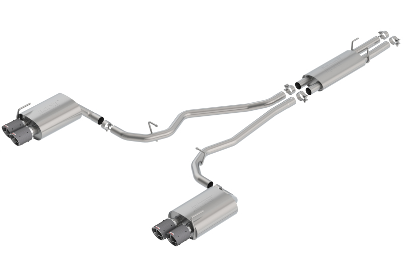 Borla 2020 Ford Explorer ST 3.0L V6 2.25in S-type Exhaust - Carbon Fiber Tips - 140820CF