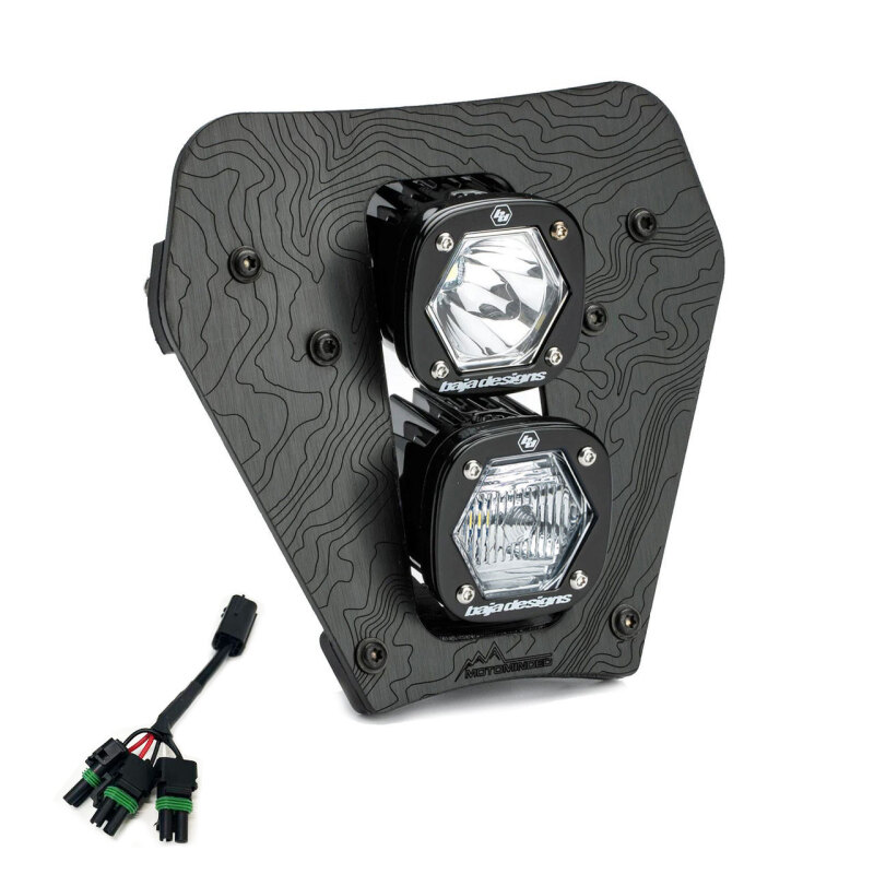 Baja Designs 24-25 KTM EXC-F Dual S1 Gemini (D/C) LED Headlight Kit w/ Hi-Low Harness - Clear - 387014