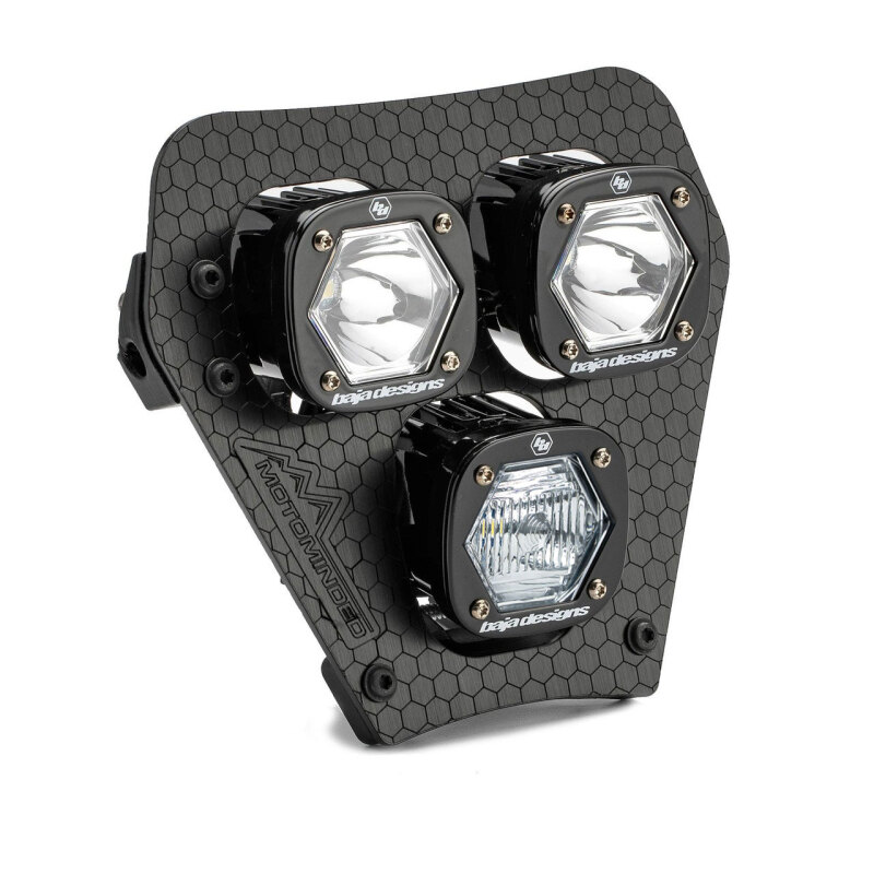 Baja Designs 24-25 KTM XCF-W/EC Triple S1 Hydra (D/C) LED Headlight Kit - Clear - 387021