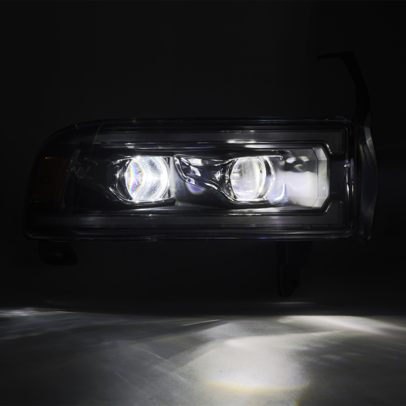 AlphaRex 94-01 RAM 1500 LUXX LED Proj Headlights Blk w/Activ Light/Seq Signal/SB DRL - 880353