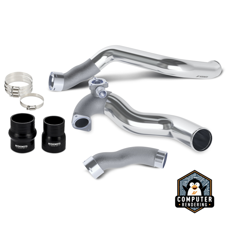 Mishimoto 2024+ Ford Mustang EcoBoost Charge Pipes - Polished - MMICP-MUS4-24P