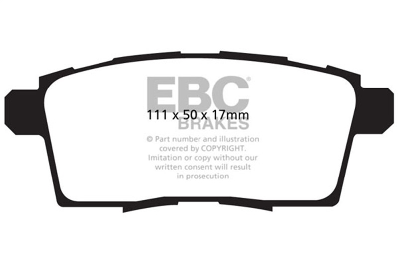 EBC 06-08 Ford Edge 3.5 2WD Greenstuff Rear Brake Pads - DP21795