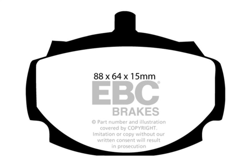 EBC 62-81 Mg MGB 1.8 Redstuff Front Brake Pads - DP3107C