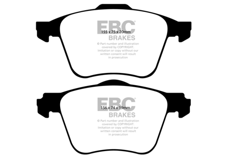 EBC 03-09 Volvo XC90 2.9 Twin Turbo Redstuff Front Brake Pads - DP31690C