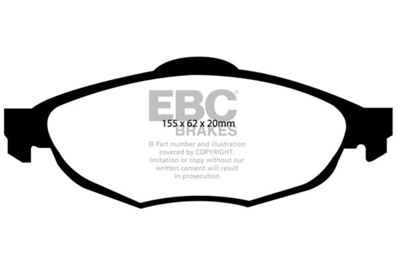 EBC 01-06 Chrysler Sebring Sedan 2.4 Yellowstuff Front Brake Pads - DP41611R