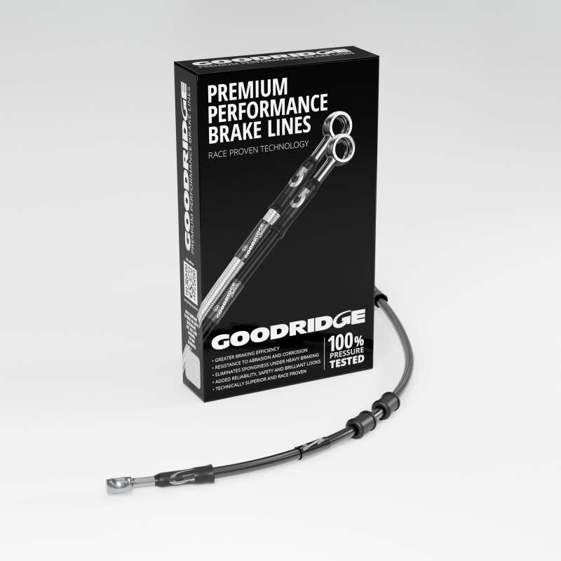 Goodridge 17-20 HD FLH CVO Multi Model +2in Clutch Line Kit - Black - HD2104-1CC-BK2