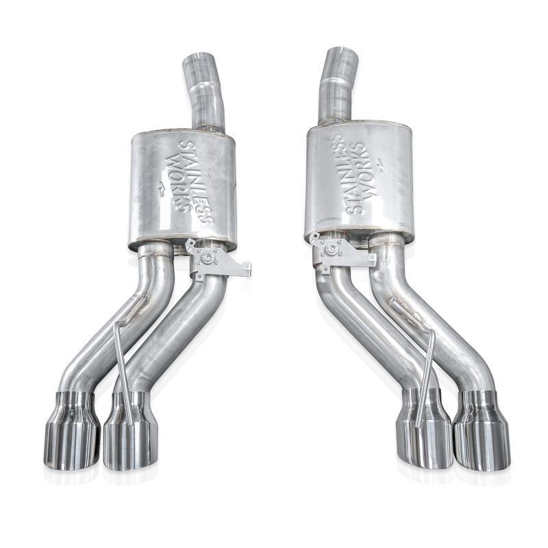 Stainless Works 22-25 Cadillac CT5-V Blackwing Axleback Exhaust - Polished Tips - CT5V22AB