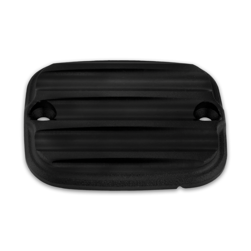 Burly Brand 05-07 Touring, 06-17 Dyna/Softail Reaper Front Master Cylinder Cap - Textured Black - B16-1401TB