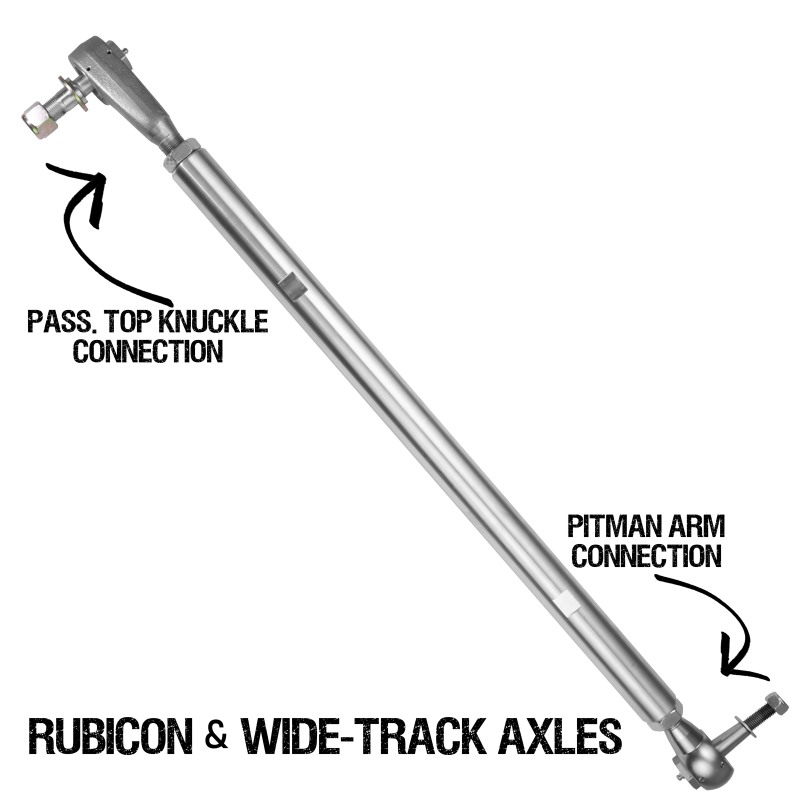 Rock Krawler 2018+ Jeep Wrangler (JL/JLU/JT Rubicon & Wide Track Axles) Pro-X Top Mount Drag Link - RK08128T